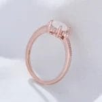 Natural Moonstone rose gold vermeiled 925 sterling silver ring - Image 3