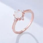 moonstone rose gold ring