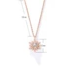 Natural Opal rose sun-flower gold vermeiled 925 silver necklace - Image 3
