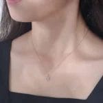 Natural Opal rose sun-flower gold vermeiled 925 silver necklace - Image 2