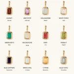 Birthstone colorful zirconia pendant - Image 3