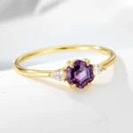 Top quality Purple 5A CZ 925 sterling silver ring