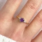 Top quality Purple 5A CZ 925 sterling silver ring - Image 2