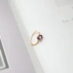 Natural Amethyst WaterDrop ring - Image 5