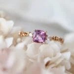 Little Candy Series Natural Amethyst Vine Hollow Ring