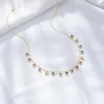 top quality rainbow colorful 5A round CZ 925 sterling silver necklace - Image 4