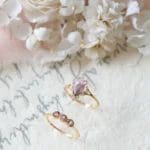 Natural lavender light amethyst rings