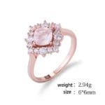 Natural pink crystal Rose gold vermeiled 925 sterling silver - Image 4