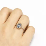 sky blue Topaz round ring - Image 2