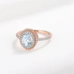 sky blue Topaz round ring - Image 4