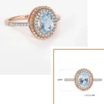sky blue Topaz round ring - Image 3