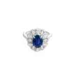 Lab-Grown Sapphire 3 carat Oval shape jewelry set - Image 3