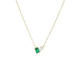 Top quality Emerald and Diamond 5A CZ 925 Sterling silver necklace - Image 4