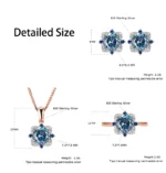 High quality Londaon Blue imitation Tanzanite jewelry set - Image 3