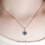 High quality Londaon Blue imitation Tanzanite jewelry set - Image 2