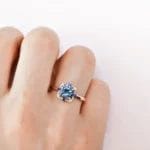 High quality Londaon Blue imitation Tanzanite jewelry set - Image 4
