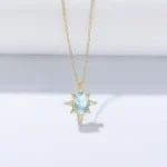 natural blue topaz necklace