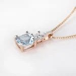 Top quality Sky-blue imitation Topaz necklace - Image 4