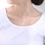 Natural blue-sky topaz eight-pointed star necklace - Image 2