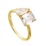 Top quality two-stone 5A cz Diamond 925 sterling silver ring - Image 5