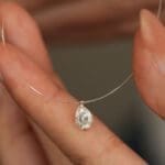 mermaid tears 1 carat moissanite pendant necklace - Image 5