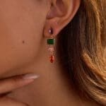 colorful zirconia drop earing - Image 2