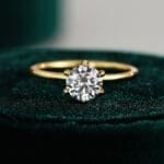 Six-claw round 1ct carat round moissanite ring - Image 5