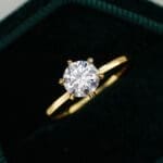 Six-claw round 1ct carat round moissanite ring - Image 4