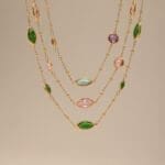 Dopamine Swarovski Crystal small steel bead necklace