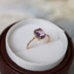 Purple Amethyst square wave adjustable ring - Image 4