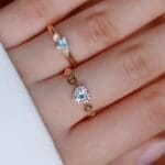 Heart-shaped aquamarine diamond ring - Image 4