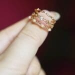 Aquamarine pearl three-piece ring set - Image 2