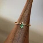 Green vintage drop two layer ring - Image 4
