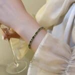Emerald CZ crystal bracelet - Image 4