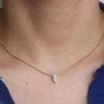 Marquise Moissanite Pendant Necklace - Image 2