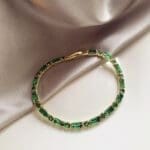 Emerald CZ crystal bracelet - Image 3