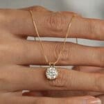 four-claw pendant 1 carat moissanite necklace - Image 3