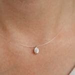 mermaid tears 1 carat moissanite pendant necklace - Image 2
