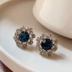 Blue Topaz Stud Earring - Image 3