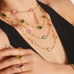 Dopamine Swarovski Crystal small steel bead necklace - Image 2