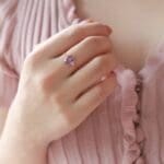 Purple Amethyst square wave adjustable ring - Image 2