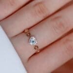 Heart-shaped aquamarine diamond ring - Image 2