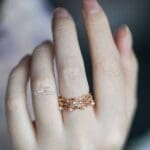 Aquamarine pearl three-piece ring set - Image 3