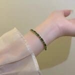 Emerald CZ crystal bracelet - Image 2