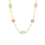 Dopamine Swarovski Crystal small steel bead necklace - Image 4