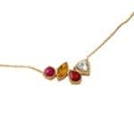 Fashional personalized multi stone necklace