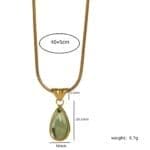 Water drop blue ocean necklace - Image 2