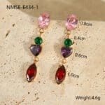 colorful zirconia drop earing - Image 5