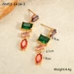 colorful zirconia drop earing - Image 3