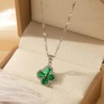 Emerale color CZ Necklace collection - Image 9